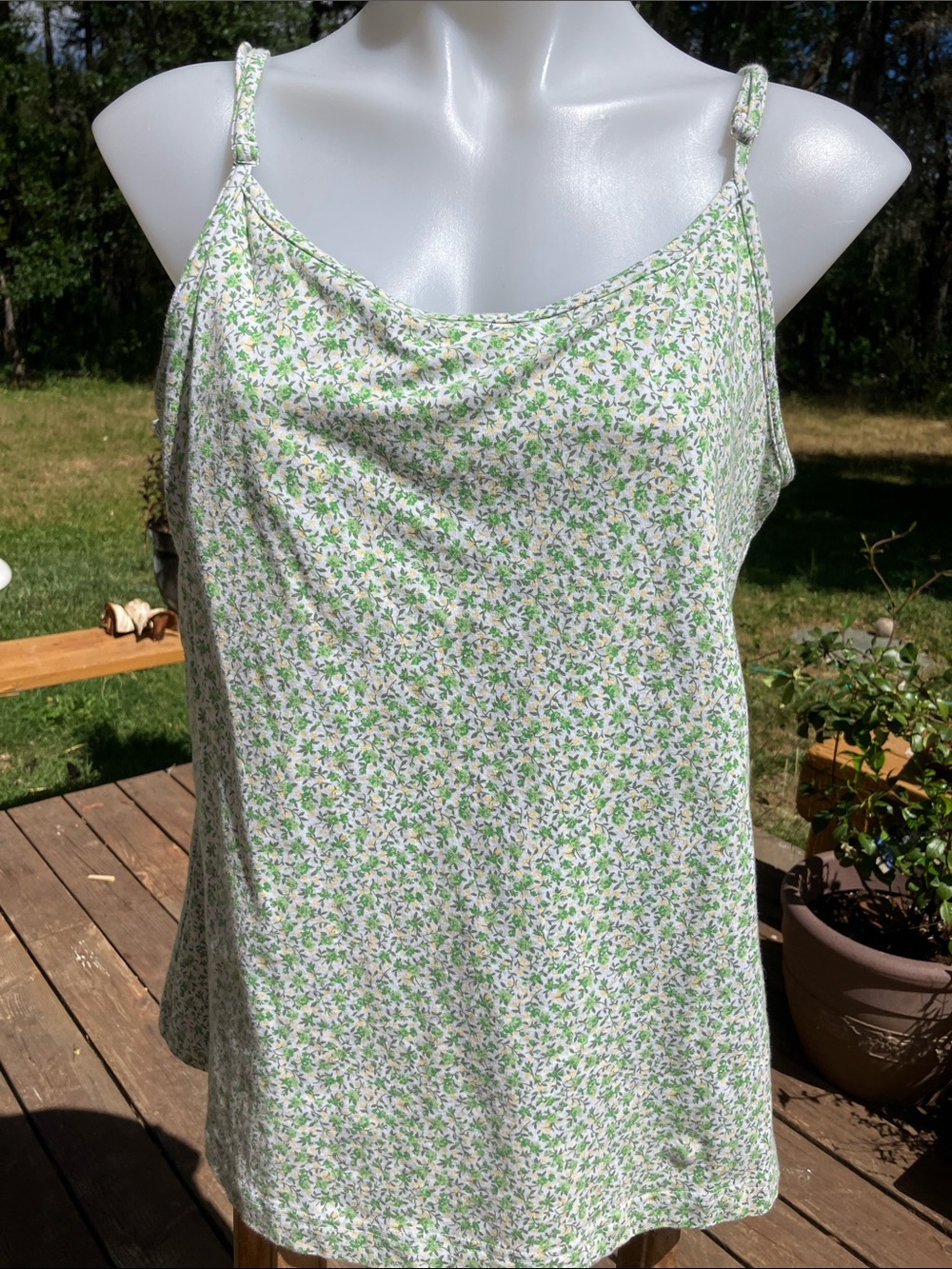 Cotton floral bra tank 1X by JL studio